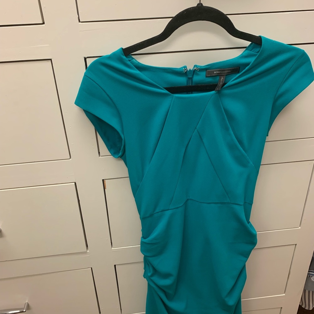 BCBG cap sleeve fitted dress